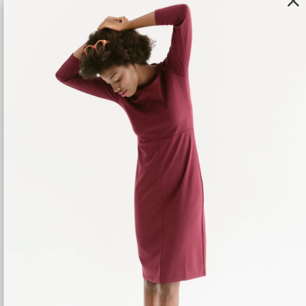 SONNET JAMES PLAY DRESS maroon